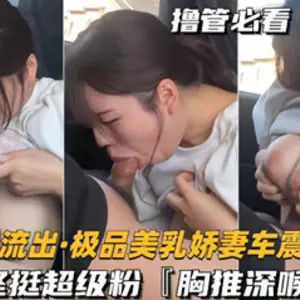【最新流出極品美乳嬌妻車震口爆】奶子堅挺超級粉，胸推深喉