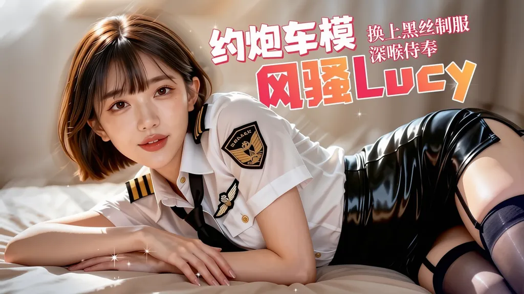 約炮風騷車模Lucy換上黑絲制服深喉侍奉瘋狂打樁不停